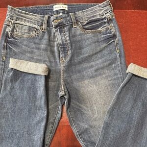 Studio Blue Classic Jeans in Dark Wash Blue Cuffed Regular Length Size 31